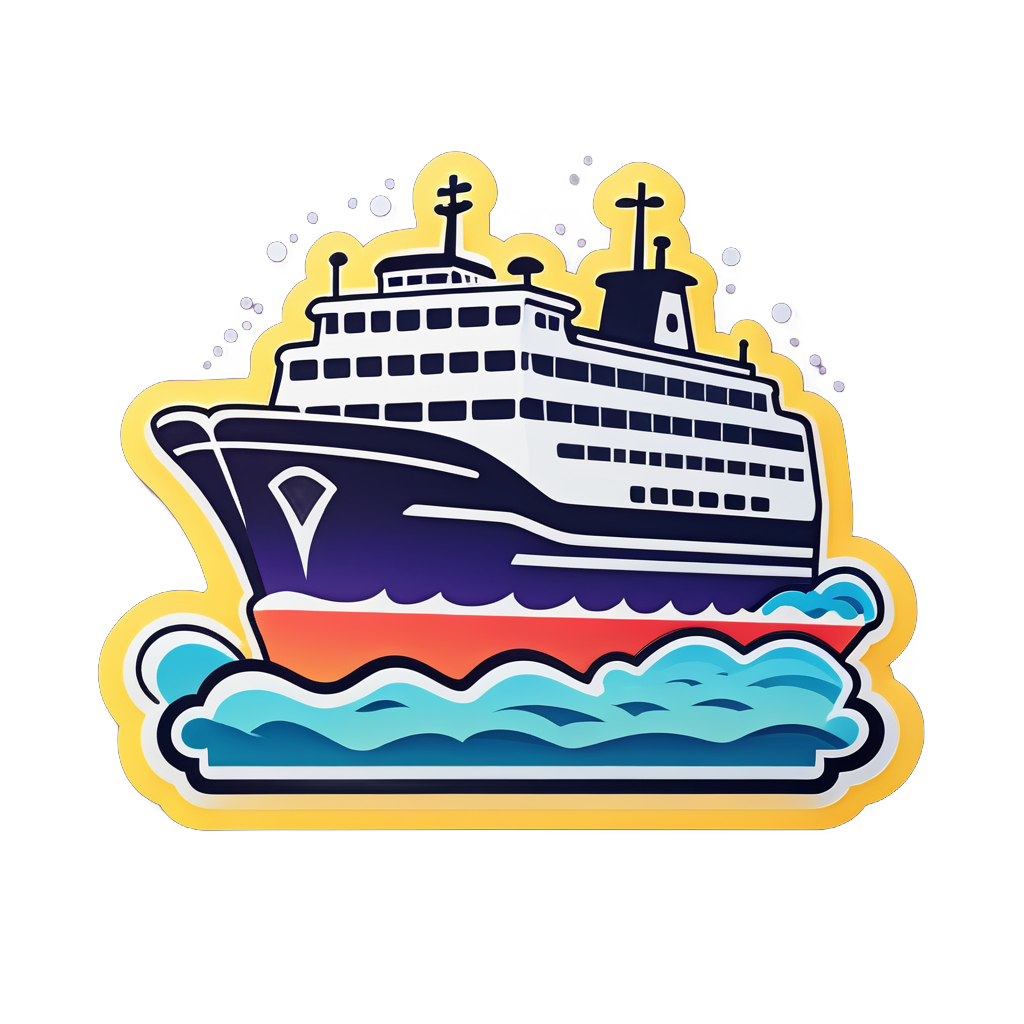 Car Ferry Boat sticker