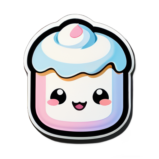 Marshmallow kawaii sticker