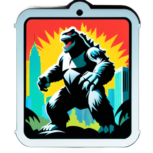 GODZILLA VS KING KONG sticker