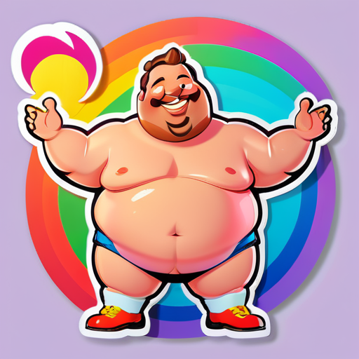 Fat gay and his fat big cock
 sticker