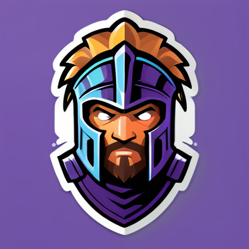 gladiator with human face hide sticker