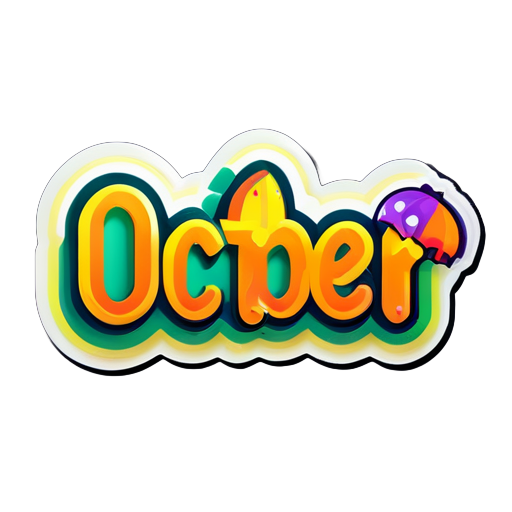 Crea un stiker con la palabra OCTUBRE sticker