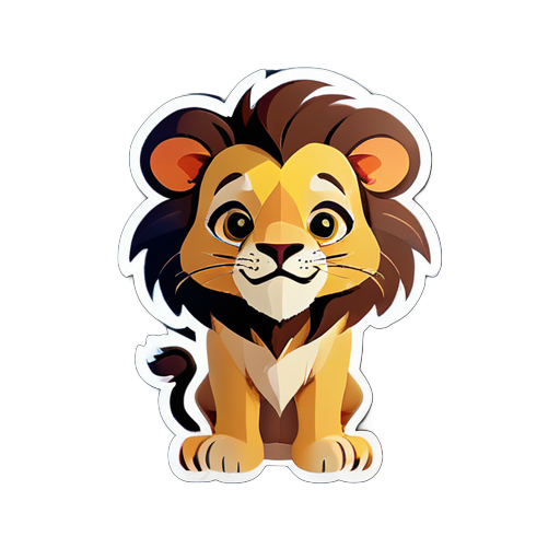 a cute lion sticker