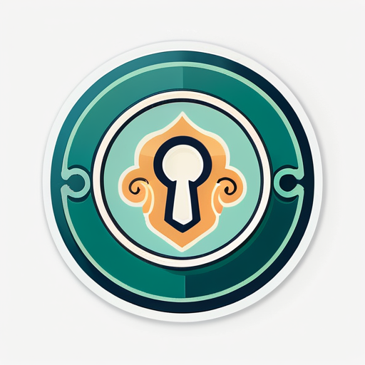 This sticker highlights the role of vulnerability in building authentic relationships. It has a vintage-style design with a keyhole motif. sticker