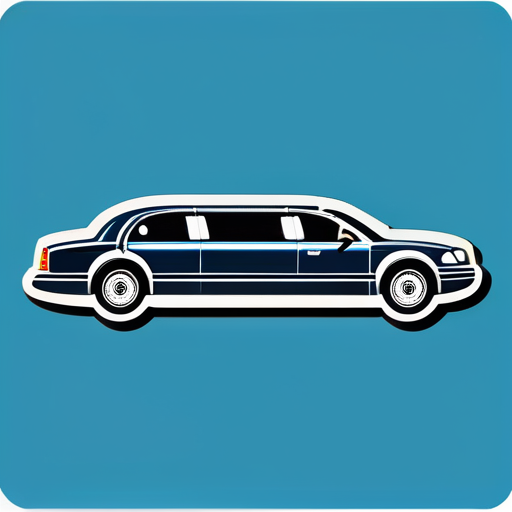 Raumversion der Luxuslimousine in Langversion sticker