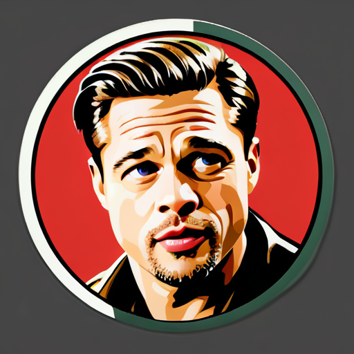 Brad pitt in inglorious basterds sticker