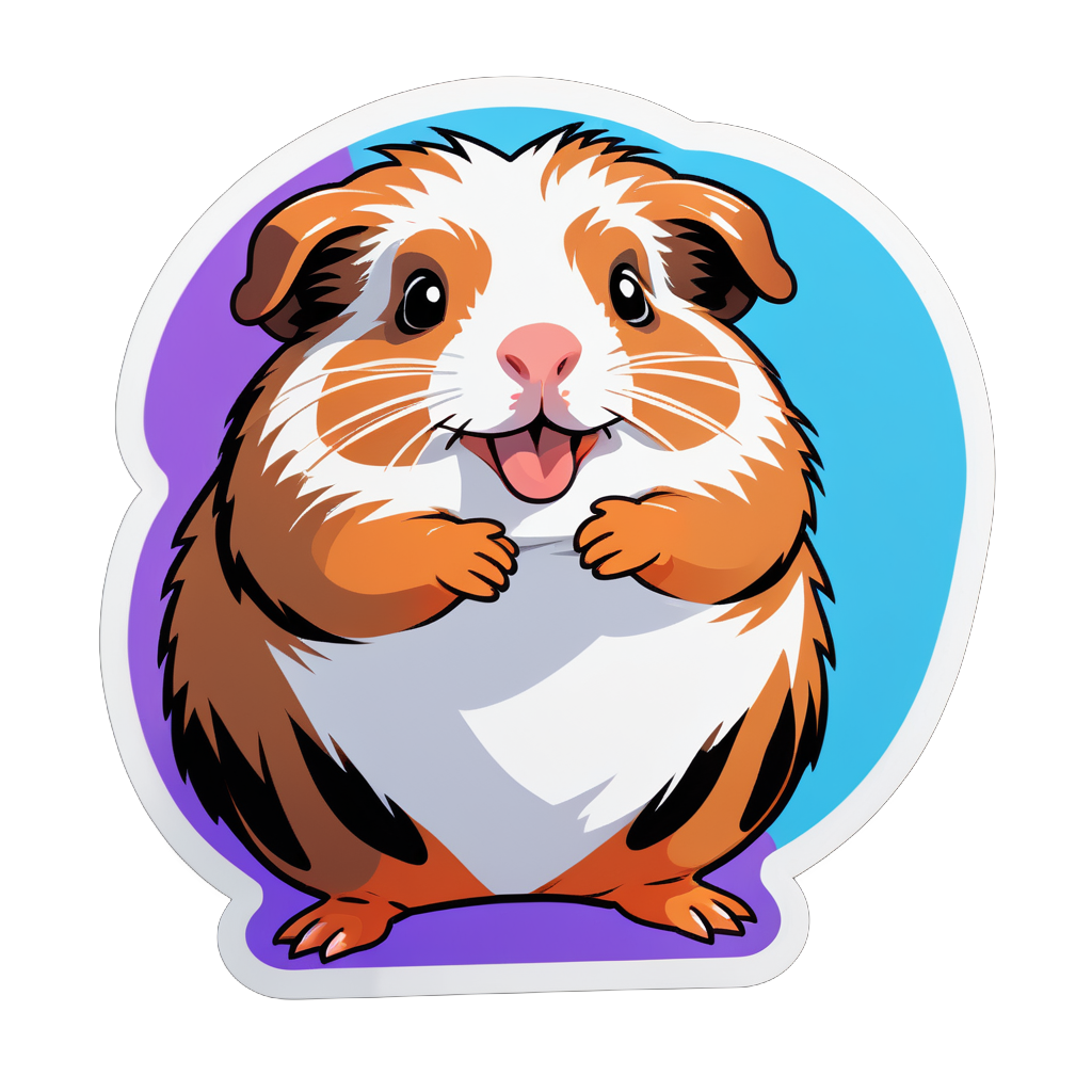 Giddy Guinea Pig Meme sticker