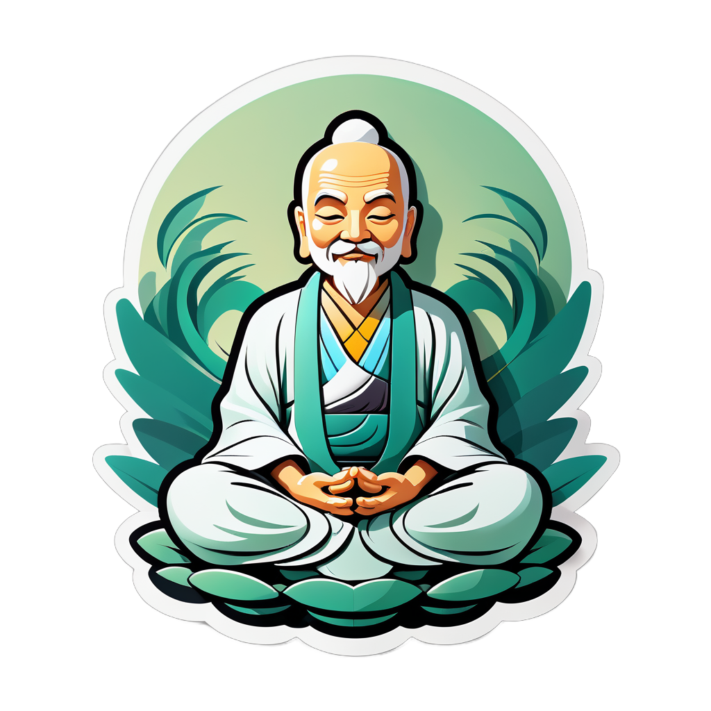 Tranquil Zen Master sticker