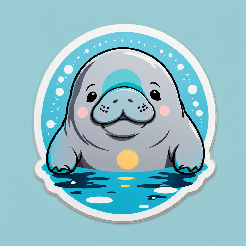 Calm Manatee Meme sticker