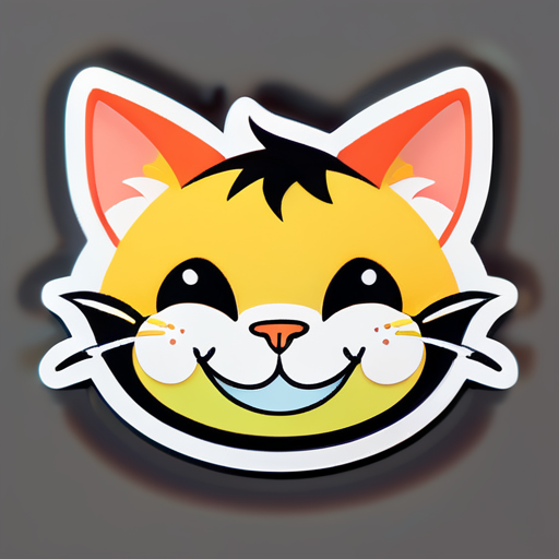 a smile cat sticker