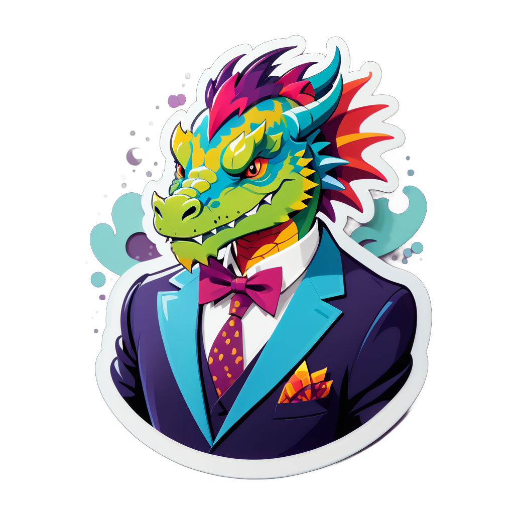 Dapper Dragon sticker