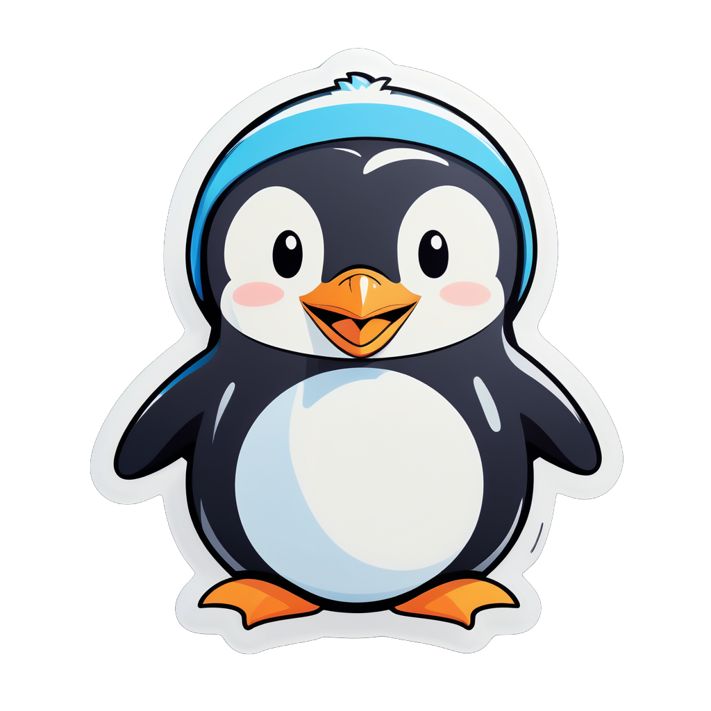 Delighted Penguin Meme sticker