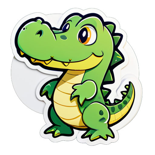 Une mignonne petite crocodile sticker