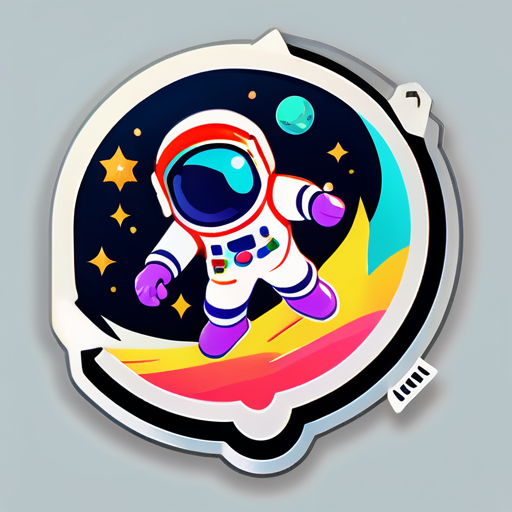 astronaute dans le style Nintendo sticker