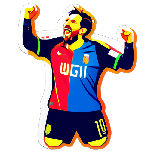 célébration de but de Messi sticker