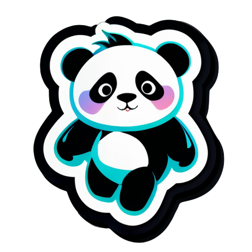 panda voar sticker