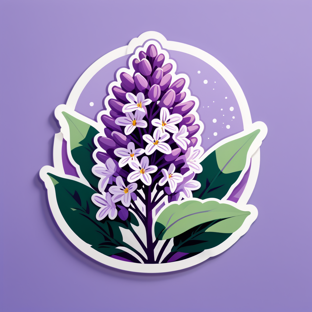 Lilas violet fleurissant au printemps sticker