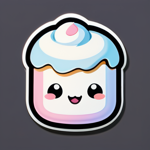 Marshmallow kawaii sticker