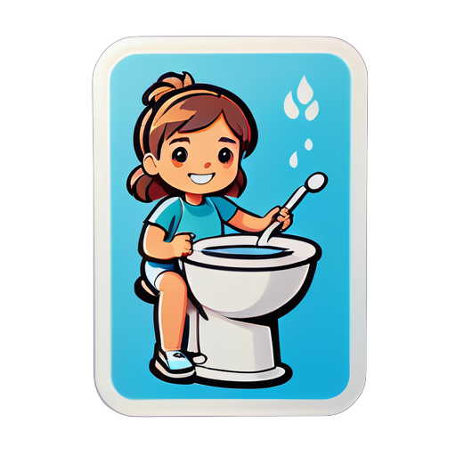 Toilette benutzen, während man sitzt sticker