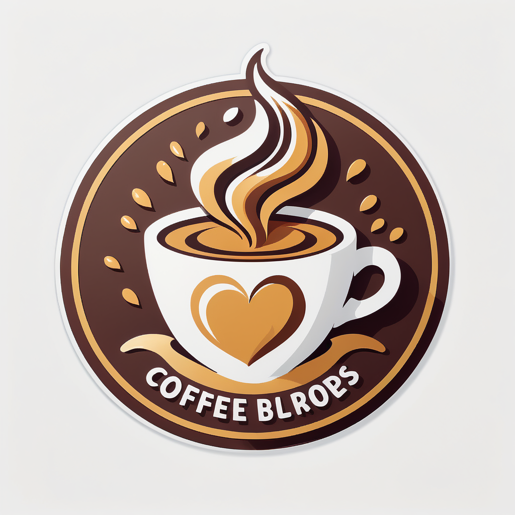 Emblème des amateurs de café sticker