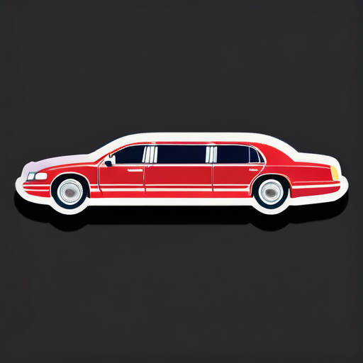 Version spatiale de la limousine de luxe sticker