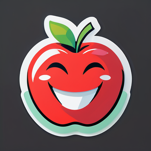 Smiling Apple sticker