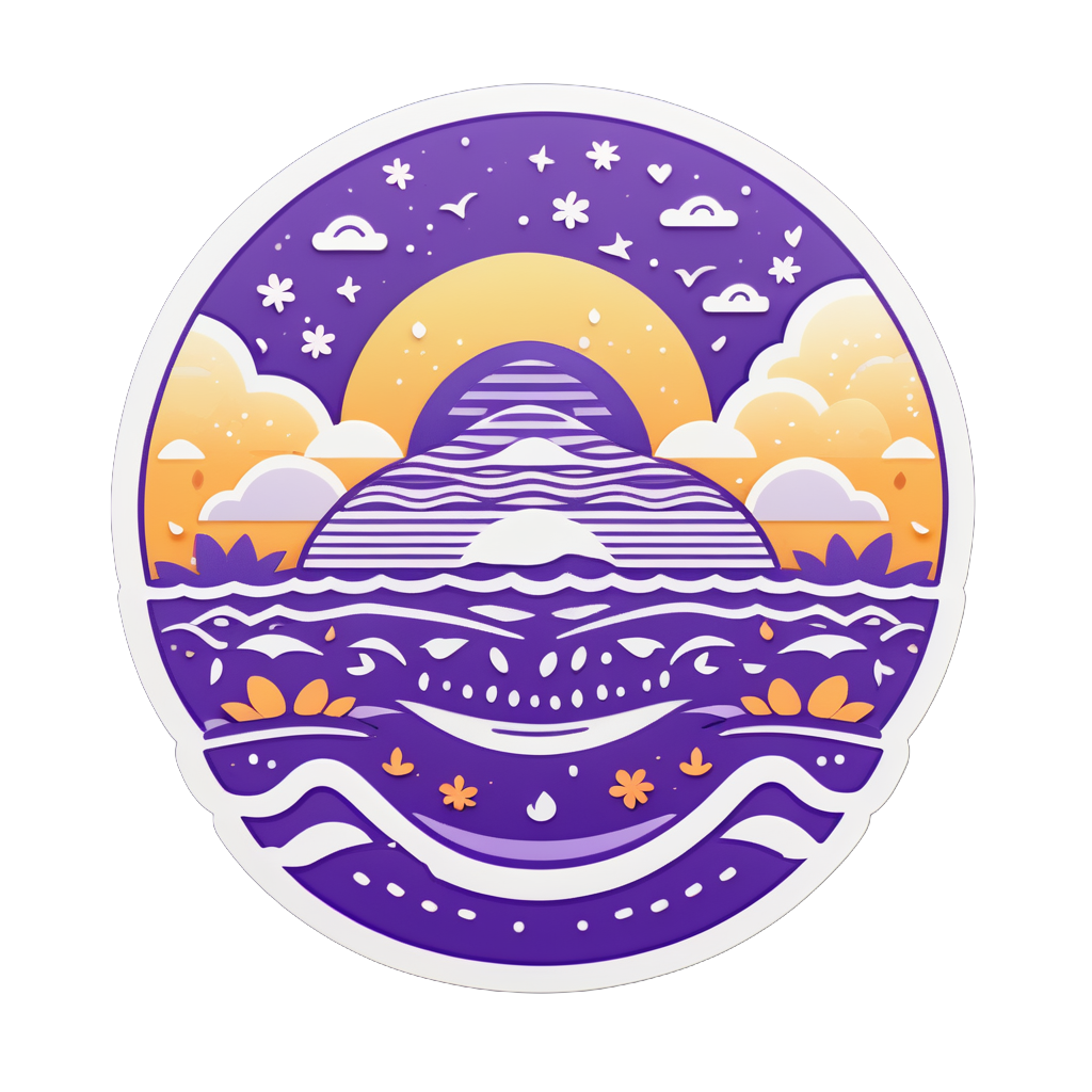 Joyeux Voyage sous les Jacarandas sticker