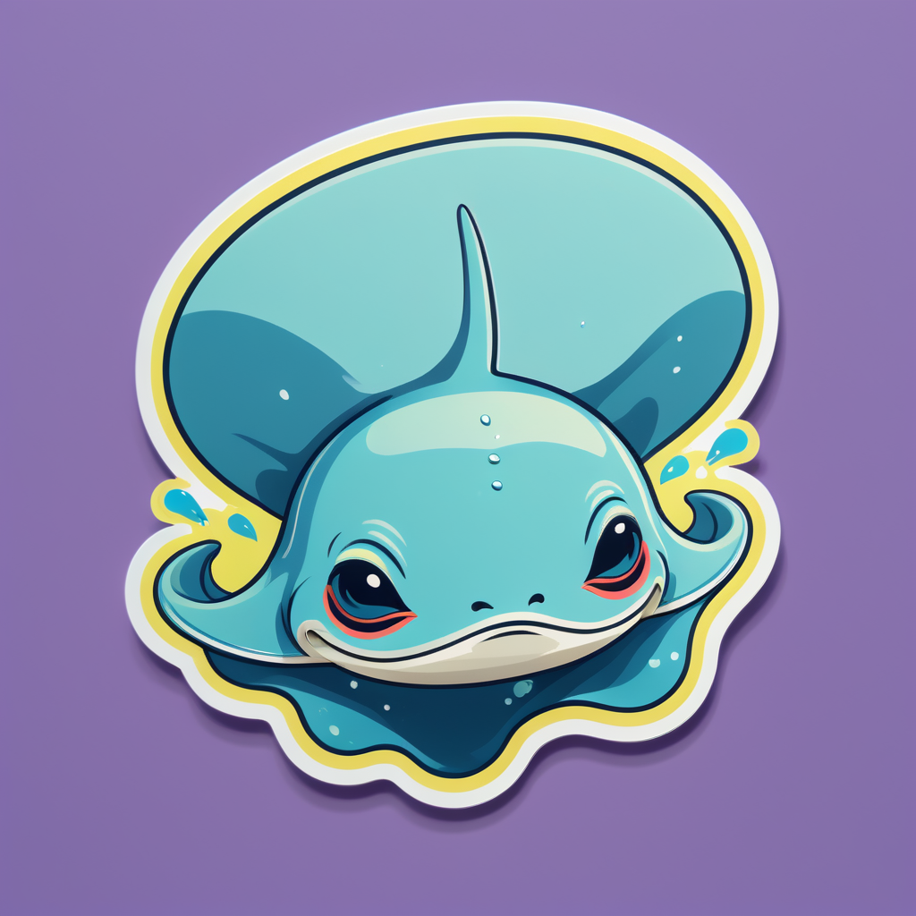 Tickled Stingray Meme sticker