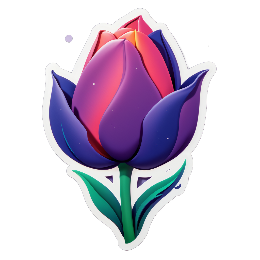 Giấc mơ hoa Tulip Hoàng Hôn sticker