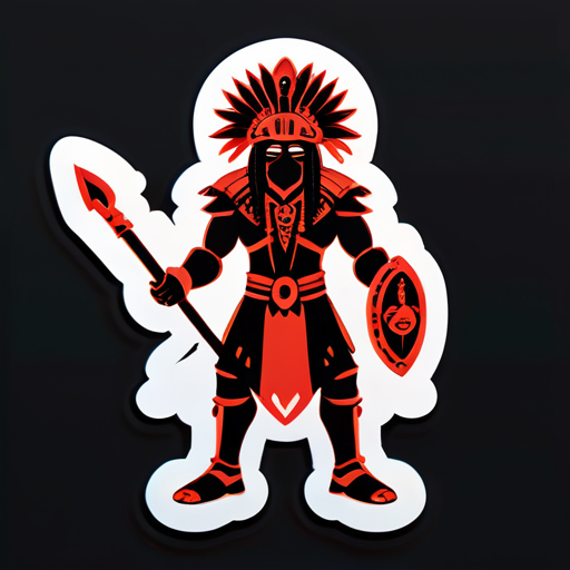 Elegua warrior of light and darkness of life sticker