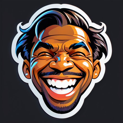 A Goodman face smile sticker