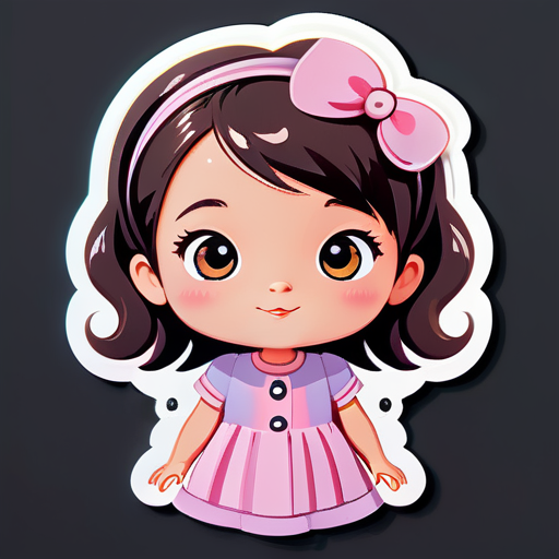 Une jolie petite fille sticker