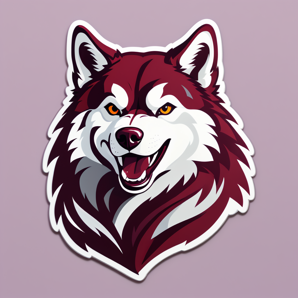 Husky Maroon Wolves sticker