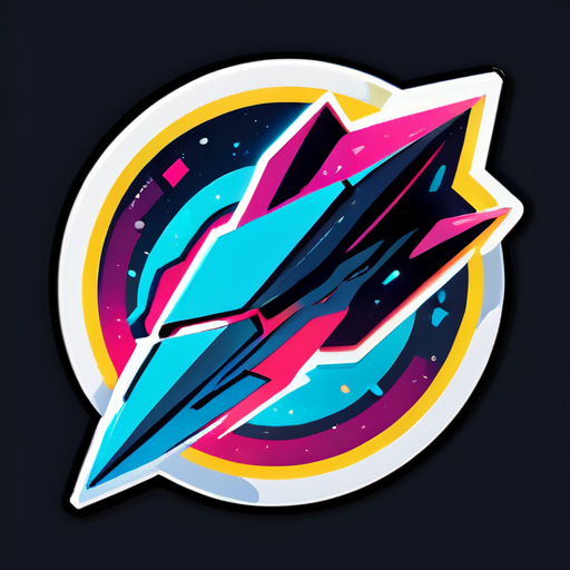 meteorito cyberpunk sticker