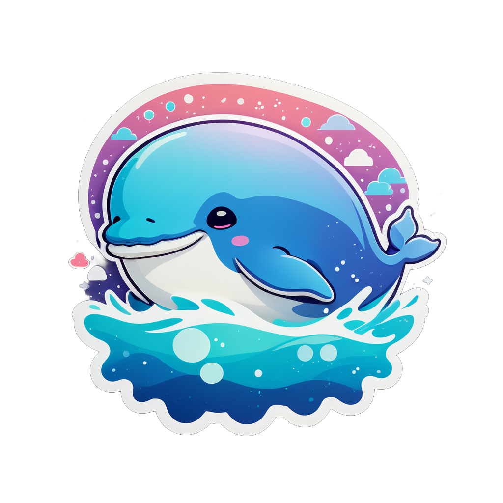 Dreamy Whale Meme sticker