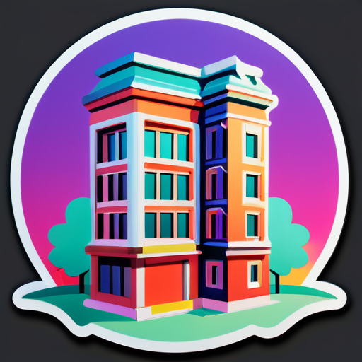 make a sticker which built a building sticker