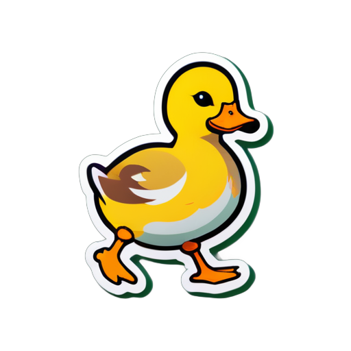 gif de canard qui marche sticker