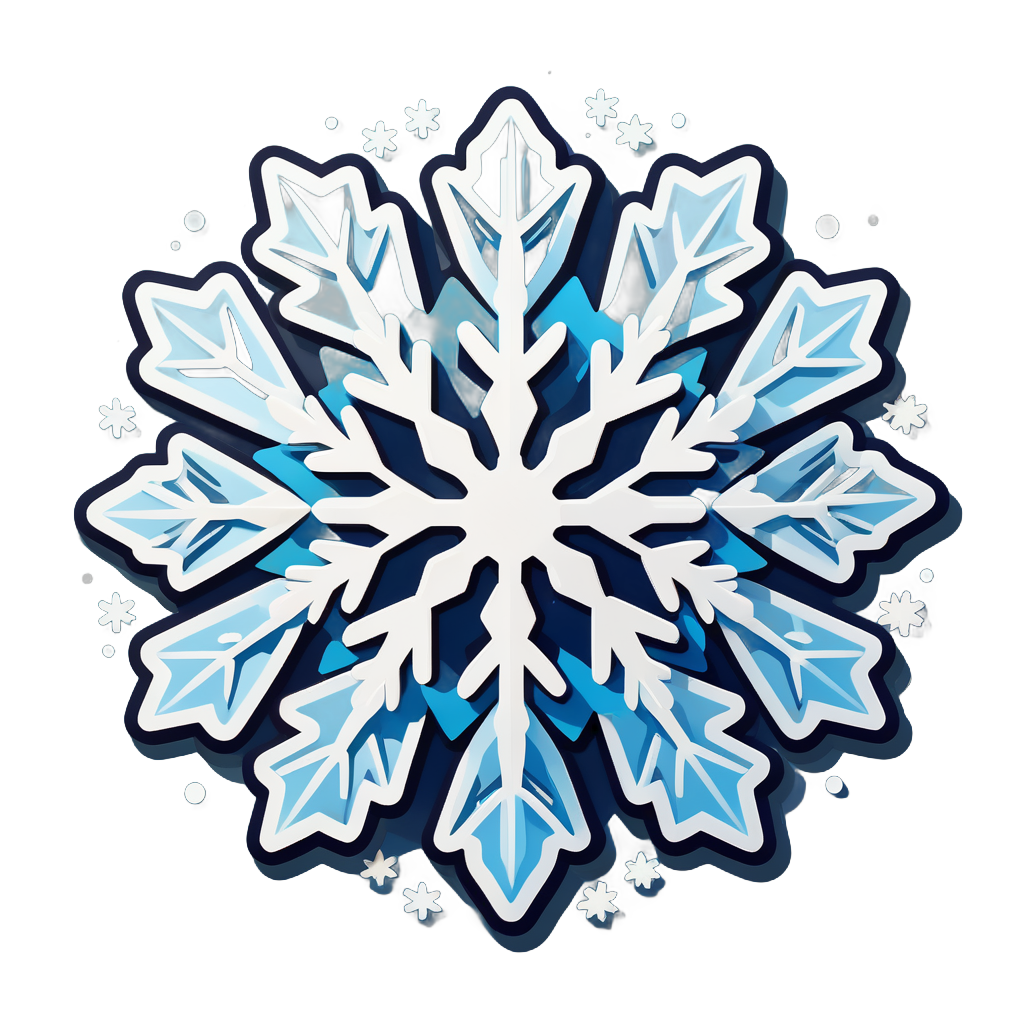 Twinkling Snowflake sticker