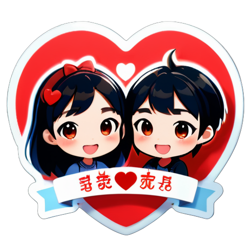 I want to customize a special sticker with the names of me and my girlfriend on it: Zeze and Jingjing. I think a heart shape can best express the love between us. Can you help me create a heart-shaped sticker? Thank you! sticker