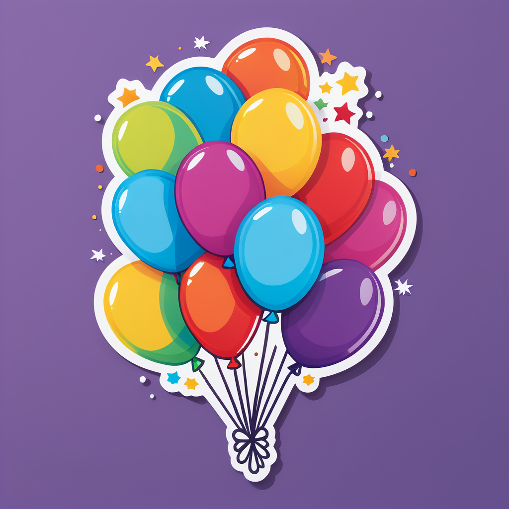 Balloons de fête festifs sticker