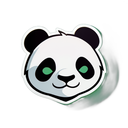 Panda smoke bamboo sticker