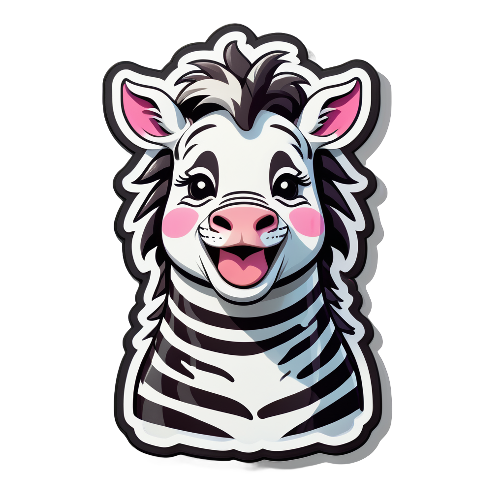 Relieved Zebra Meme sticker