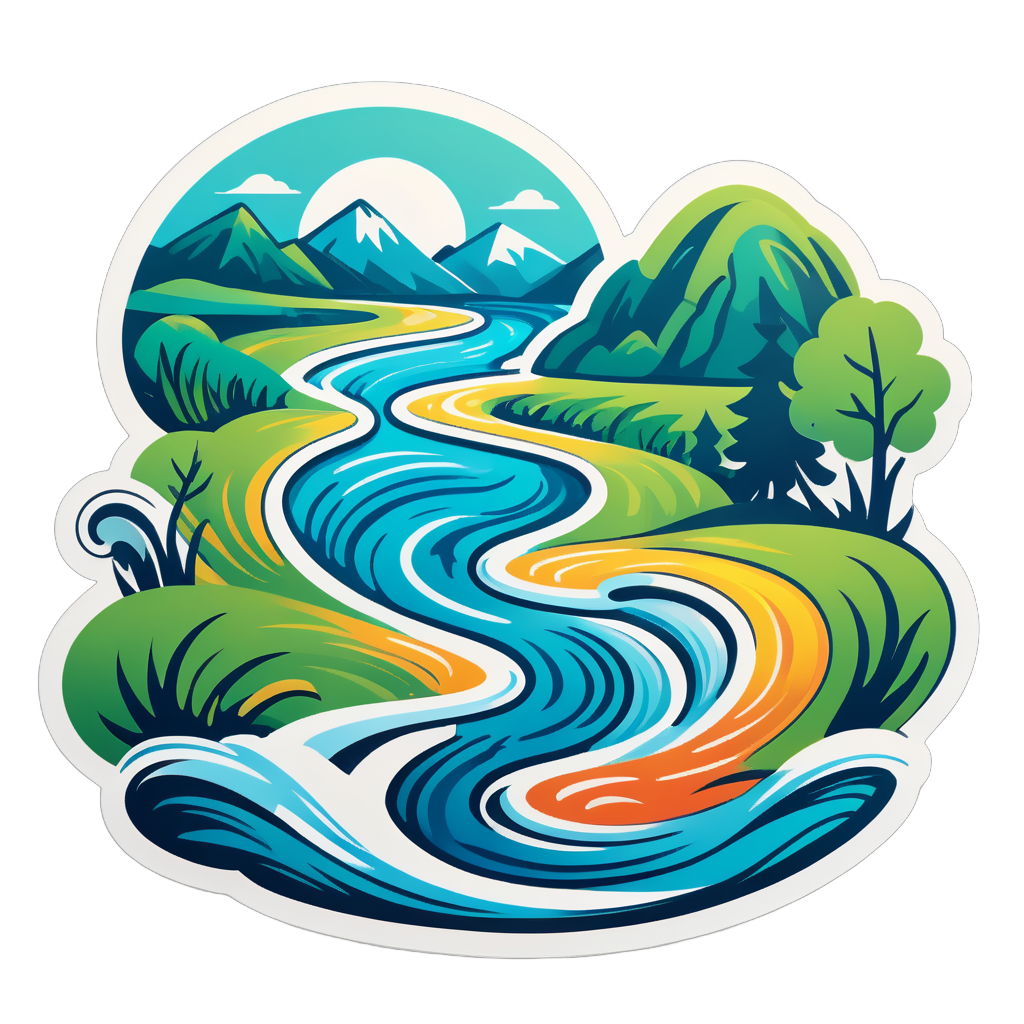 Winding River sticker