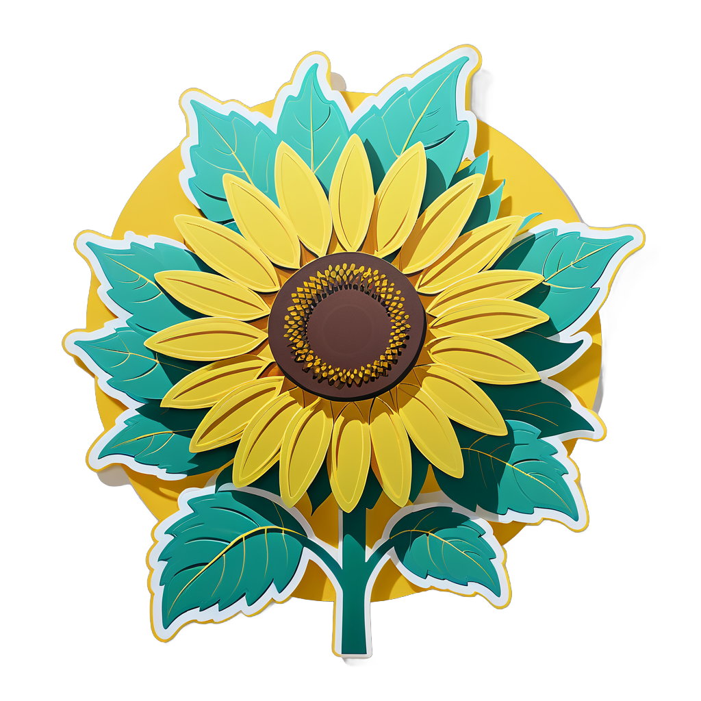 Serene Sunflower Serenade sticker