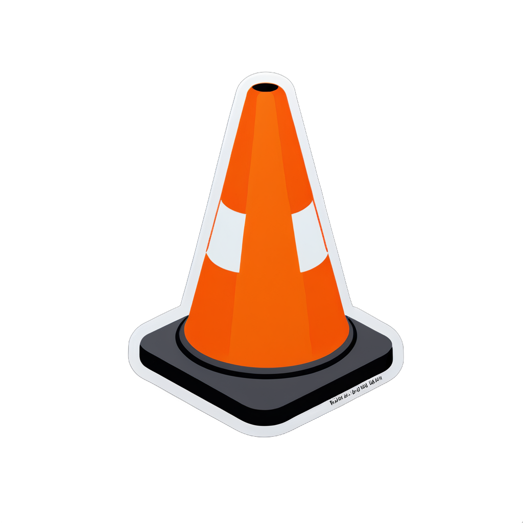 Miniatura de Cone de Trânsito sticker