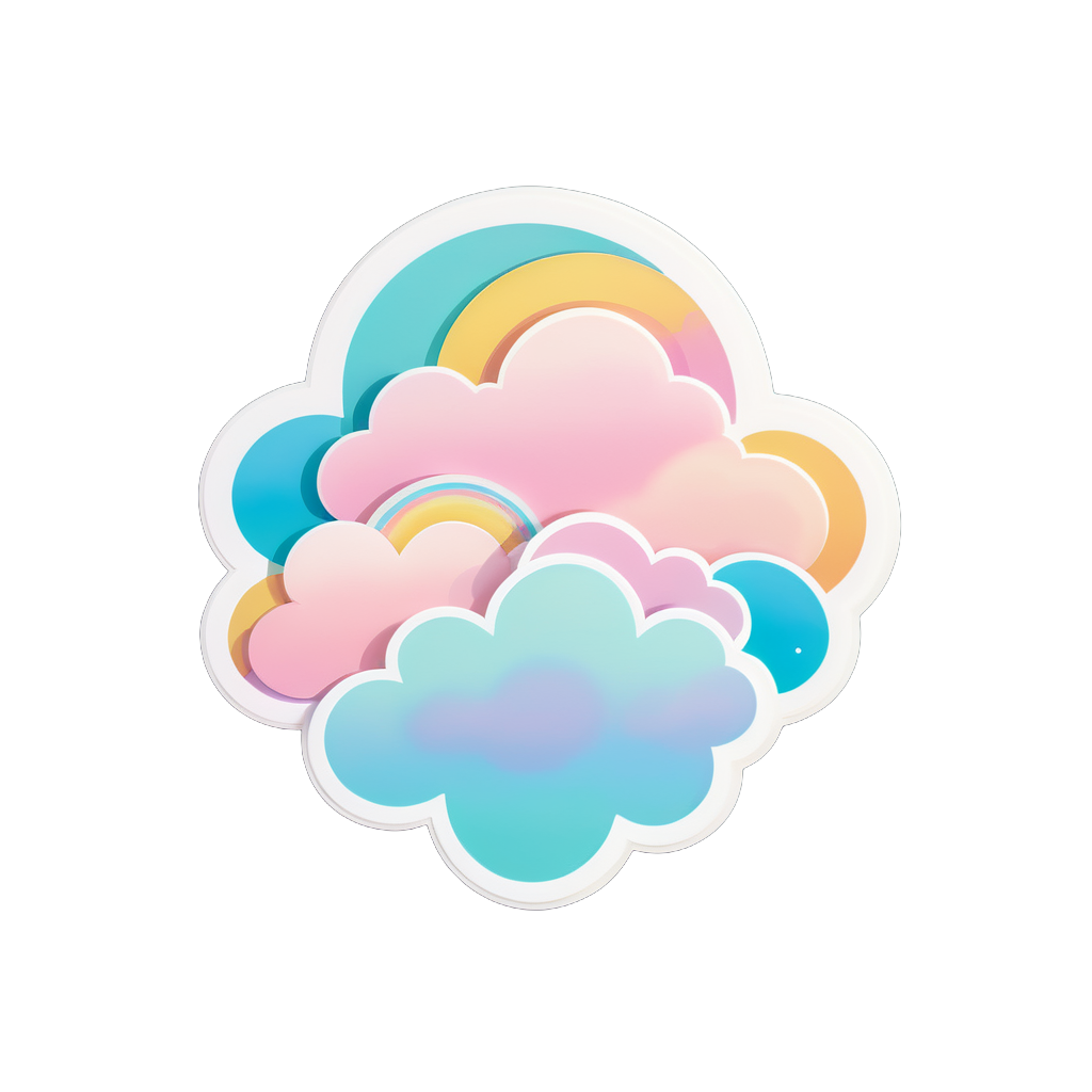 Dreamy Pastel Clouds sticker