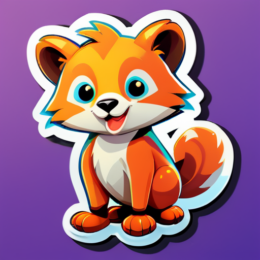 amigo en animal para juego matemático para niños y niñas sticker