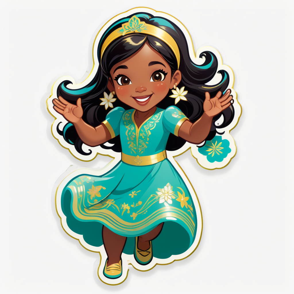 Jubilant Jasmine Joy sticker