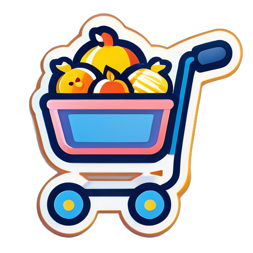 cute cart sticker