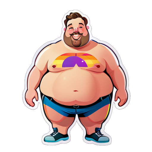 Fat gay and his fat big cock
 sticker